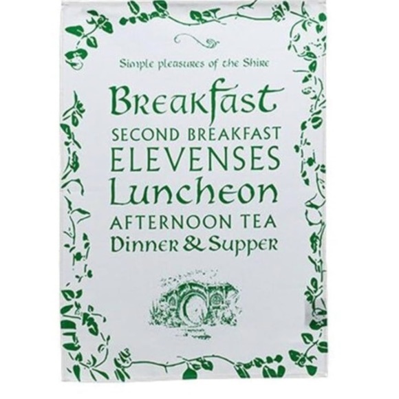 Weta Workshop Tea Towel NWT Simple Pleasures of The Shire Lord Of The Rings - Picture 13 of 14